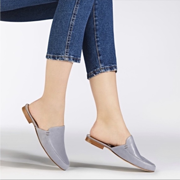 M. Gemi The Docente Flat Mule Loafer Blue Stone 39 - Picture 3 of 14